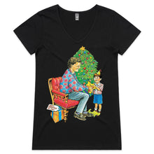 Christmas Tree - Ladies V-Neck T-Shirt