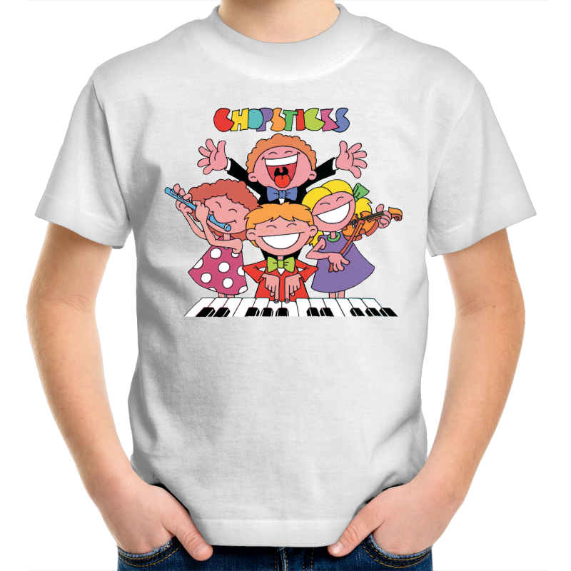 CHOPSTICKS on WHITE - Kids T-Shirt